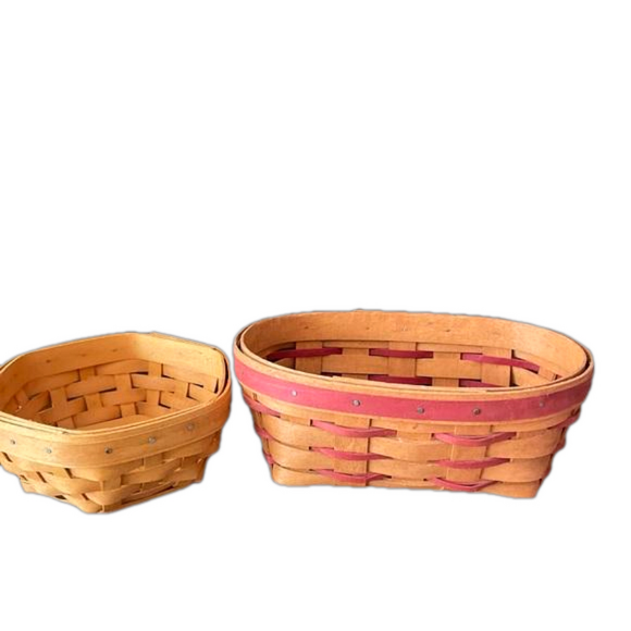 Set of 2 Small Longaberger Baskets, Generation and Sweetheart - Picture 1 of 3